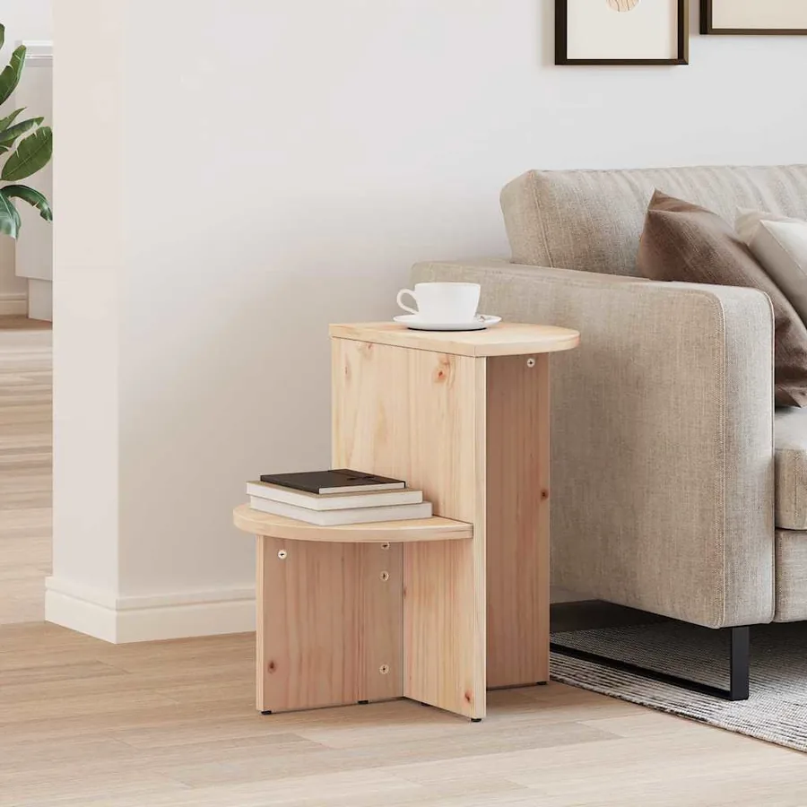 Table basse Naturel 50 x 40 x 50 cm Bois massif en pin