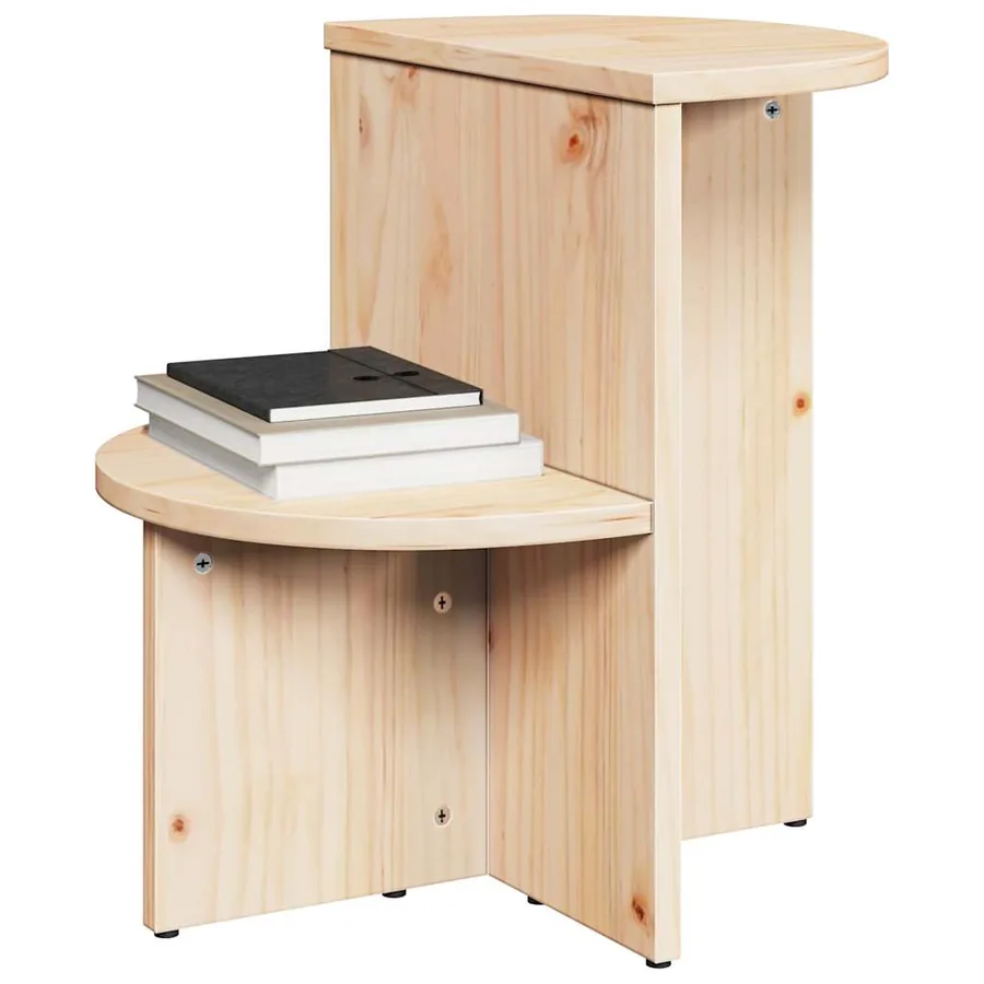 Table basse Naturel 50 x 40 x 50 cm Bois massif en pin - 3