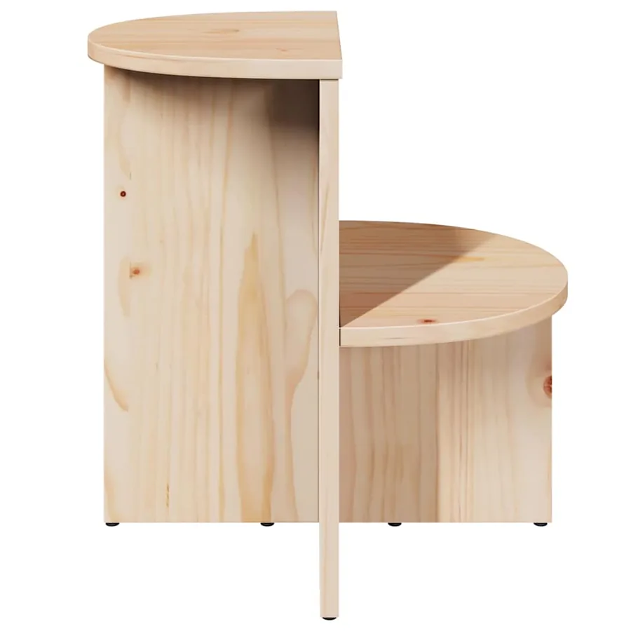 Table basse Naturel 50 x 40 x 50 cm Bois massif en pin - 5