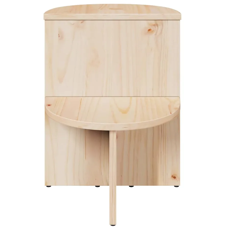 Table basse Naturel 50 x 40 x 50 cm Bois massif en pin - 6