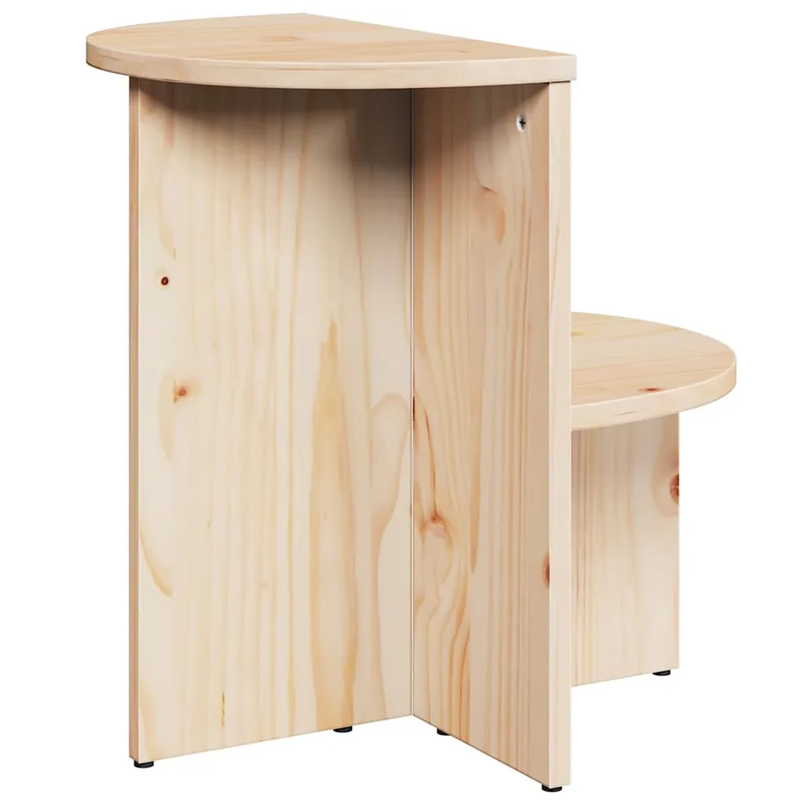 Table basse Naturel 50 x 40 x 50 cm Bois massif en pin - 7