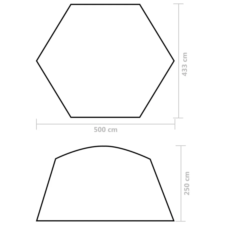 Tente de piscine Tissu 500x433x250 cm Vert - 8