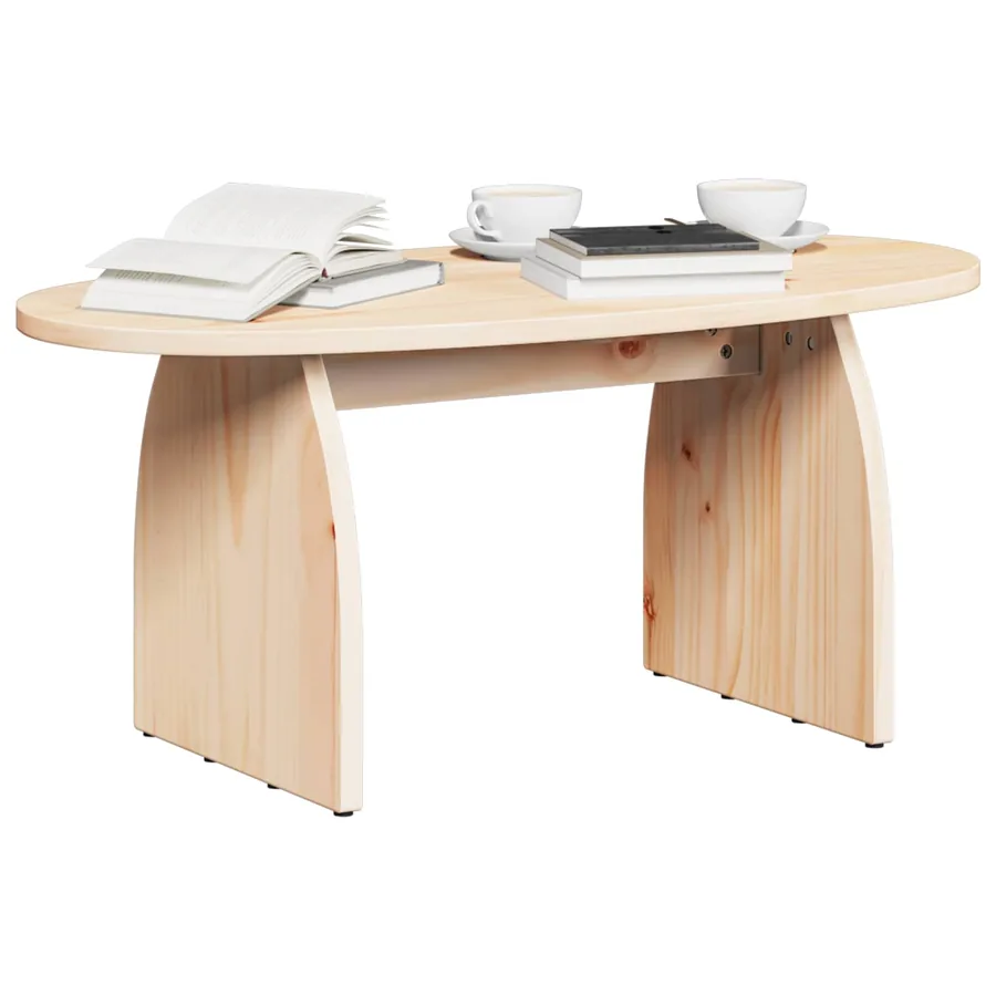 Table basse Marron 80 x 40 x 35 cm Pin massif - 3