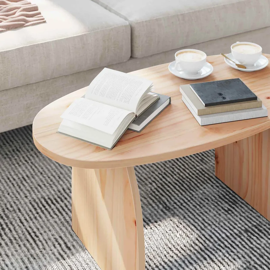 Table basse Marron 80 x 40 x 35 cm Pin massif - 5