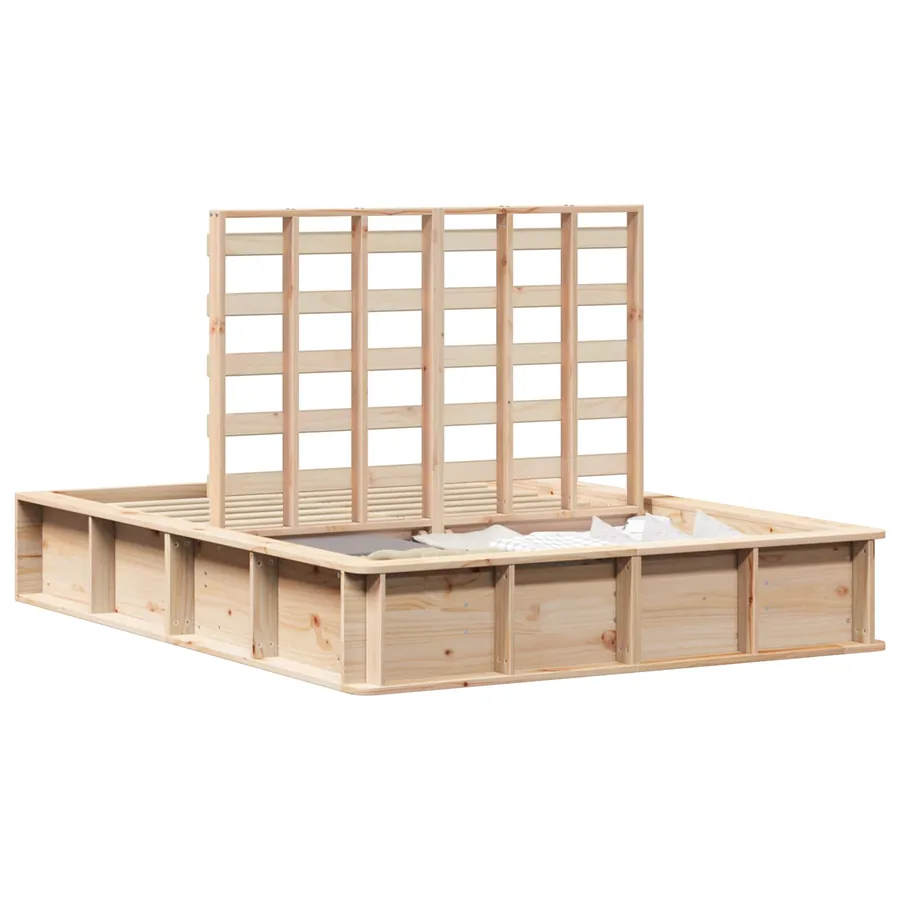 Cadre de lit Marron 120 x 190 cm Bois de pin massif - 2