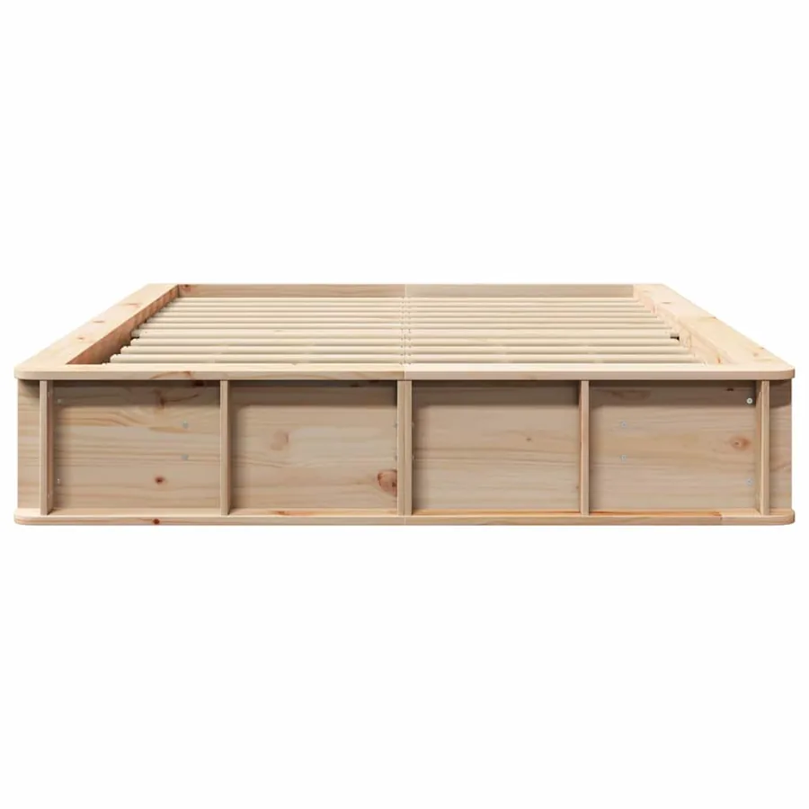 Cadre de lit Marron 120 x 190 cm Bois de pin massif - 5