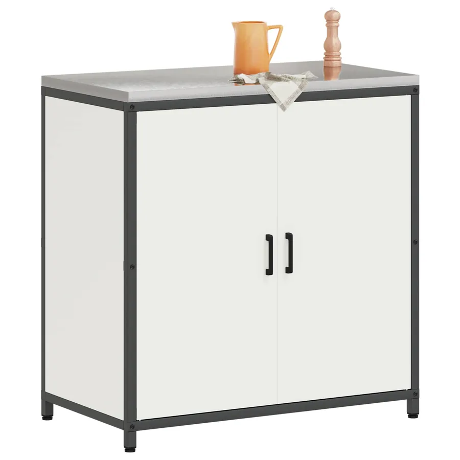 Rangement de cuisine HATTEM Blanc 90 x 50 x 92 cm Acier - 3