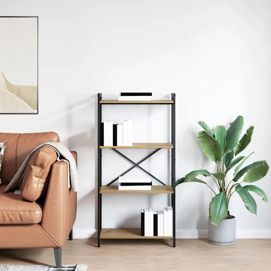 Étagère 60 x 30 x 120 cm Bois d'ingénierie Chêne artisanal - 4