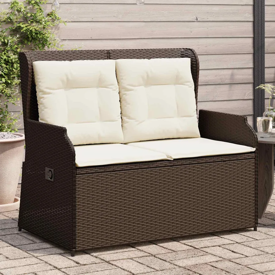 Banc de jardin Marron polyrotin - 3
