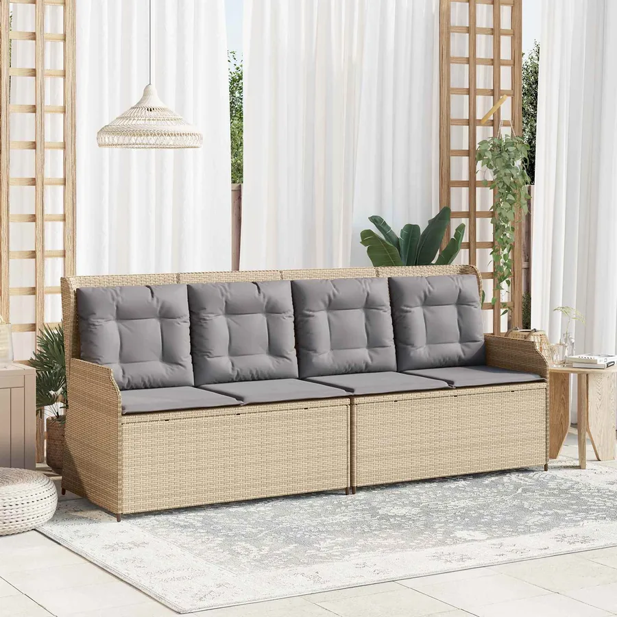 Banc de jardin Beige polyrotin