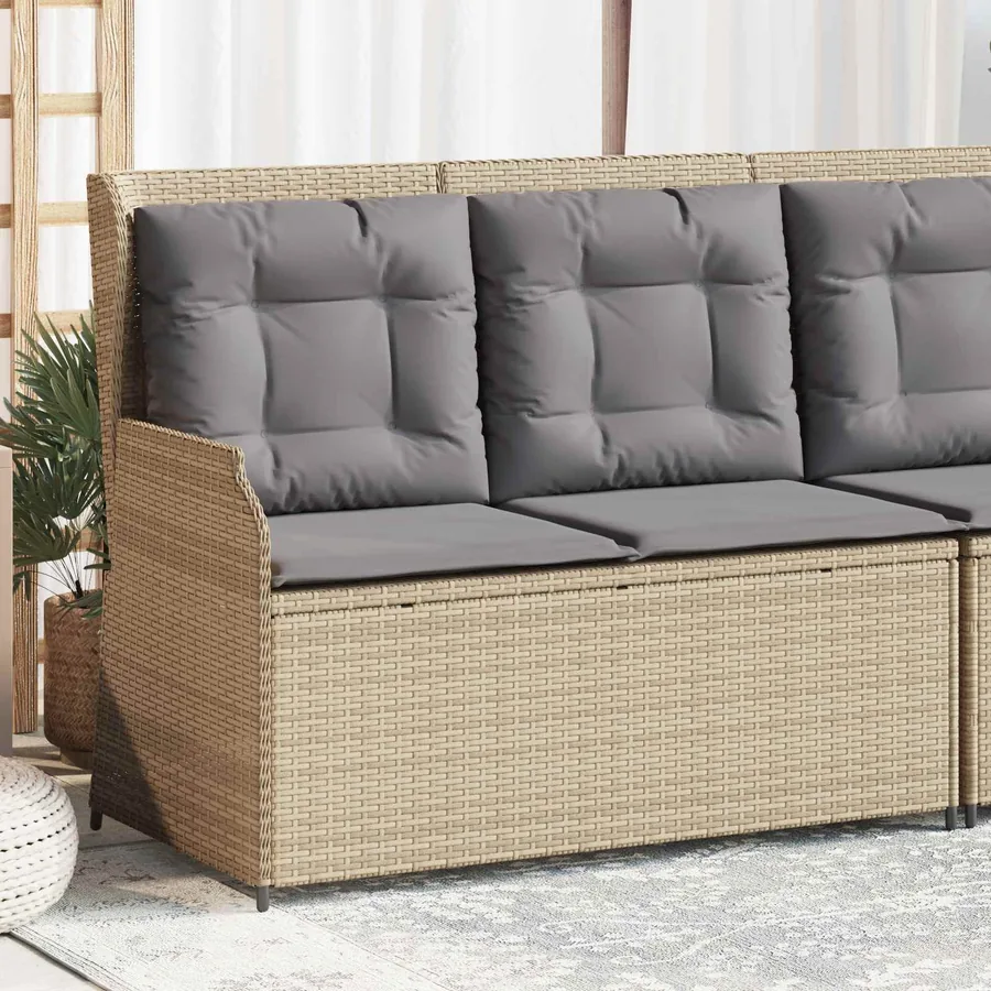 Banc de jardin Beige polyrotin - 3