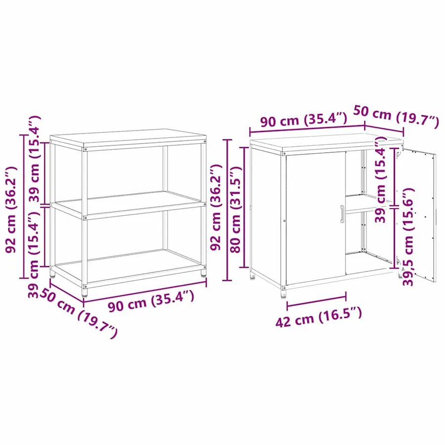 Ensemble de rangement cuisine HATTEM 2 pcs Blanc - 16
