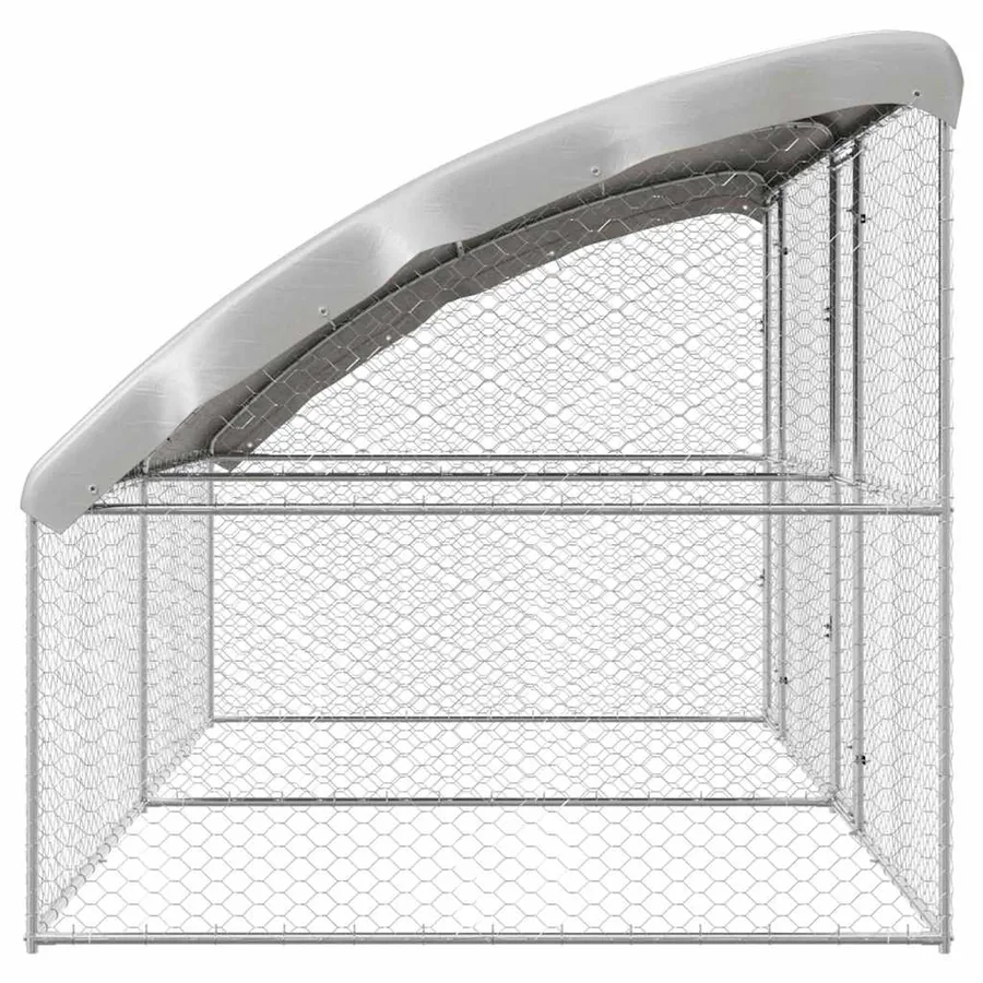 Kennel pour Chiens 2 pcs Argenté 4 x 2 x 2 m Acier galvanisé - 5