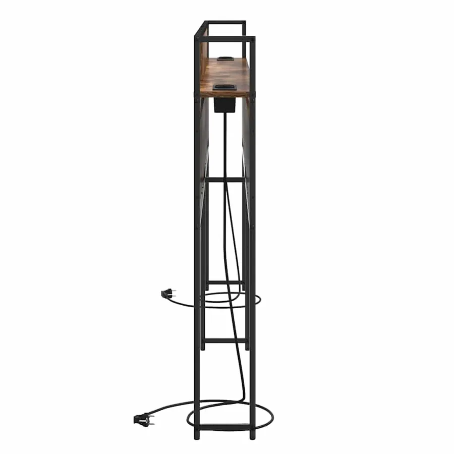Tête de lit de rangement Chêne fumé Bois d'ingénierie - 6