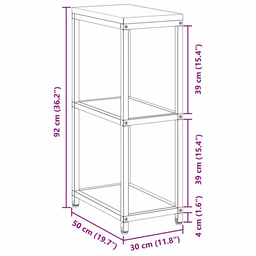 Rangement de cuisine HATTEM Blanc 30 x 50 x 92 cm Acier - 13