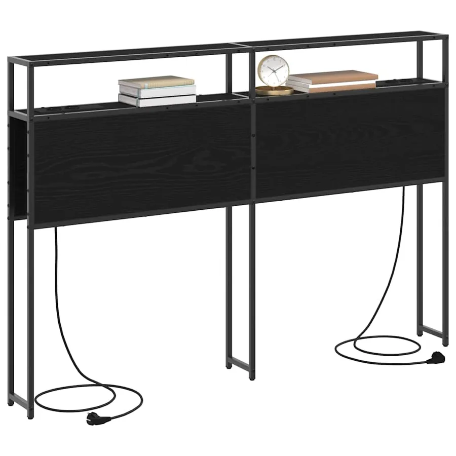 Tête de lit de rangement Chêne noir Bois d'ingénierie - 3