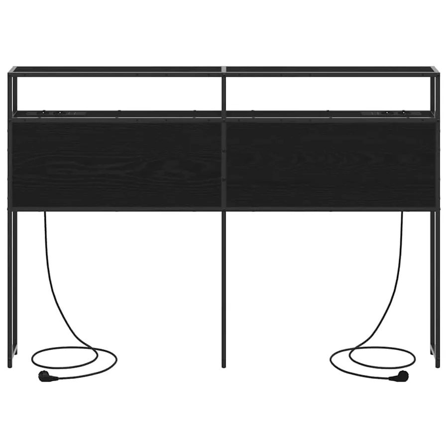 Tête de lit de rangement Chêne noir Bois d'ingénierie - 5