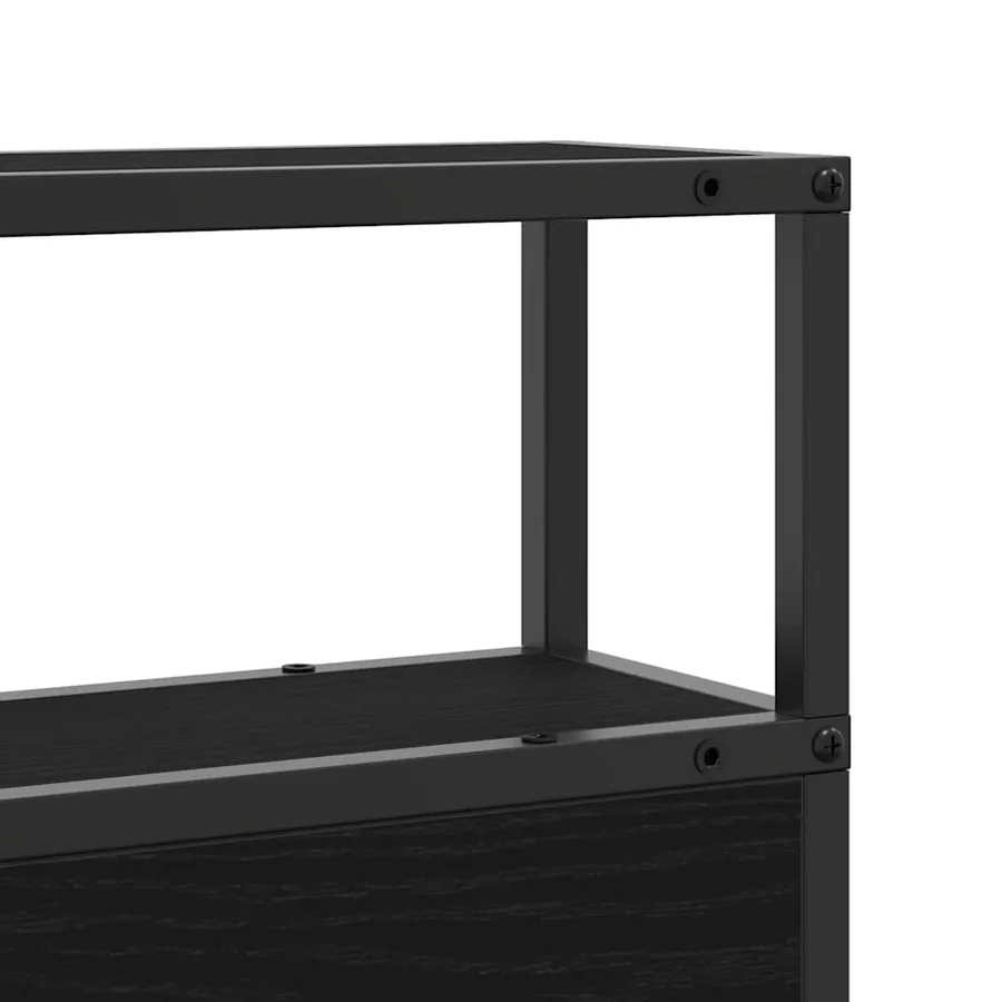 Tête de lit de rangement Chêne noir Bois d'ingénierie - 9
