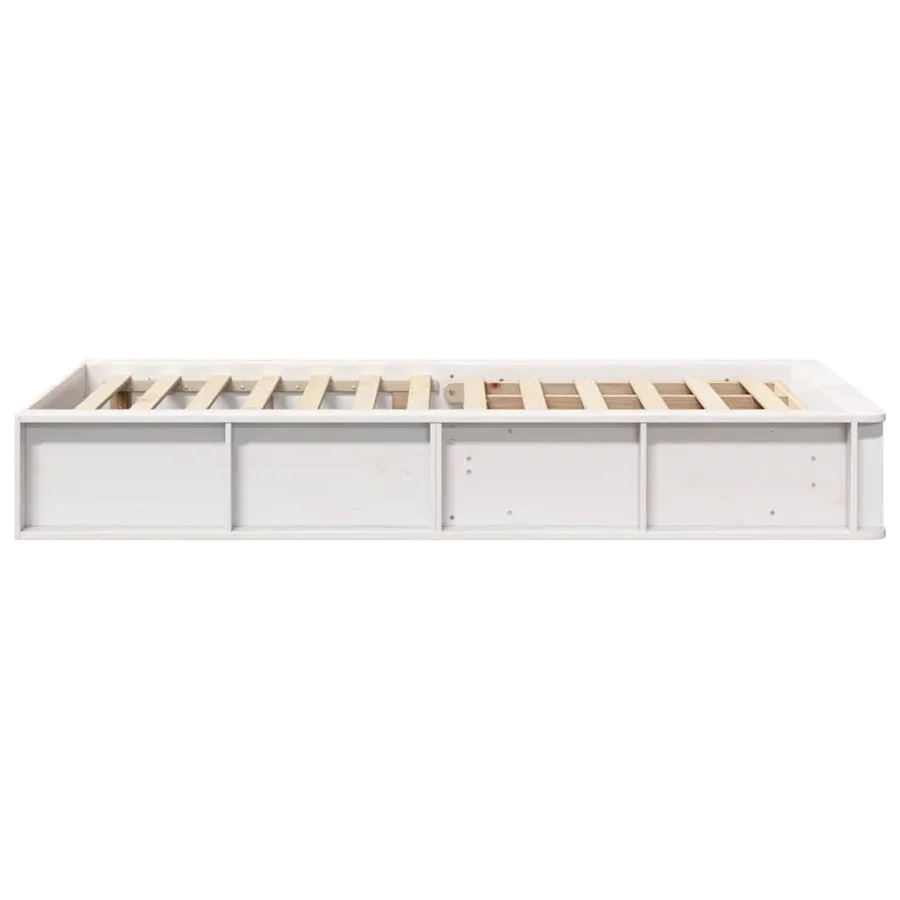 Cadre de lit Blanc 100 x 200 cm Bois de pin massif - 6