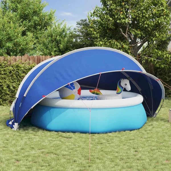 Dôme de piscine 430 x 430 x 210 cm Bleu azure
