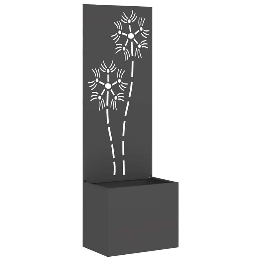 Écran de confidentialité de jardin Floral Noir 50 x 32 x 150 cm - 2