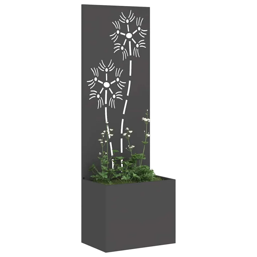 Écran de confidentialité de jardin Floral Noir 50 x 32 x 150 cm - 3