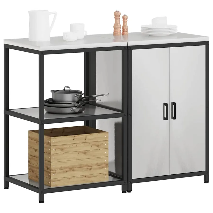 Ensemble de rangement cuisine HATTEM 2 pcs Argenté - 3