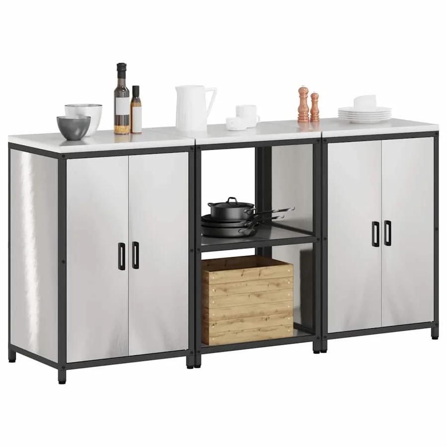 Ensemble de rangement cuisine HATTEM 3 pcs Argenté - 3