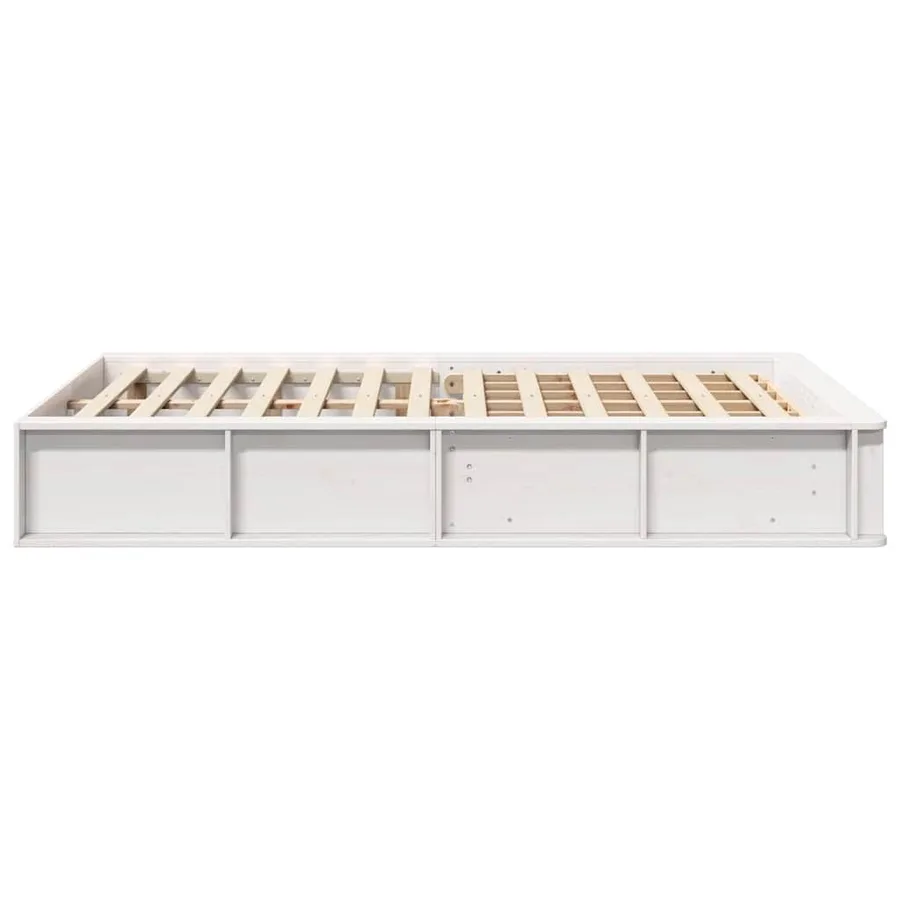Cadre de lit Blanc 120 x 200 cm Bois de pin massif - 6