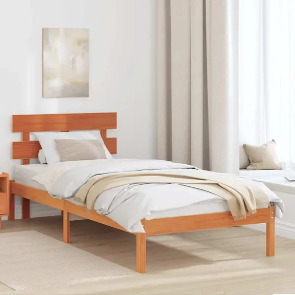 Cadre de lit Marron 80 x 200 cm Bois de pin massif