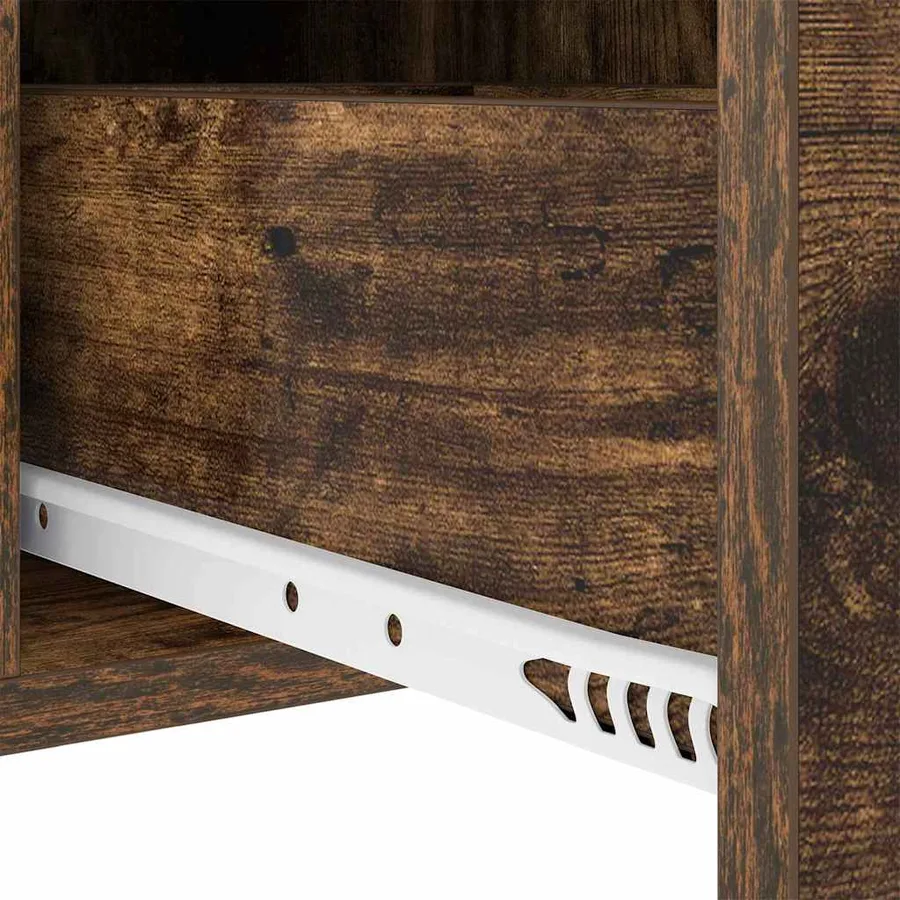 Cabinet de chevet Chêne fumé 30 x 48 x 61 cm Bois d'ingénierie - 8