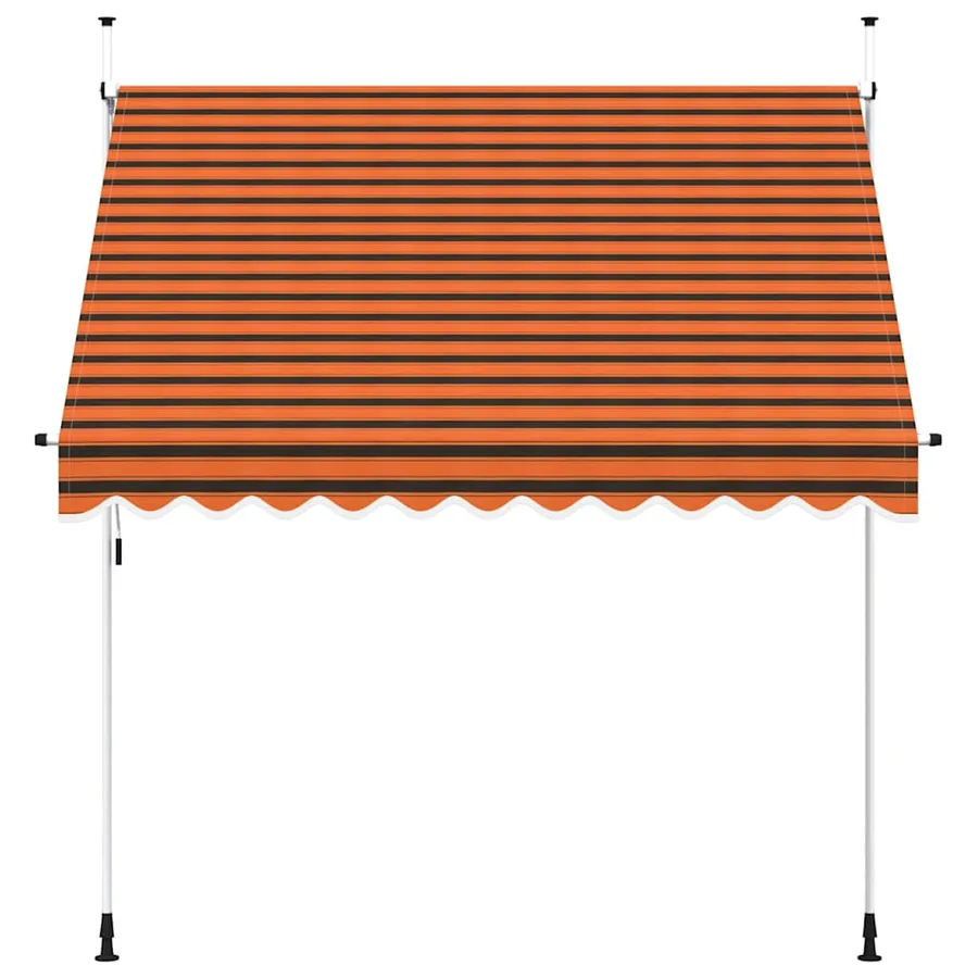 Auvent manuel rétractable 250 cm Orange et marron - 3