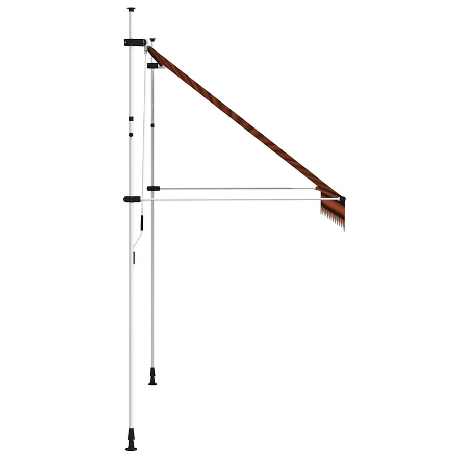 Auvent manuel rétractable 250 cm Orange et marron - 5