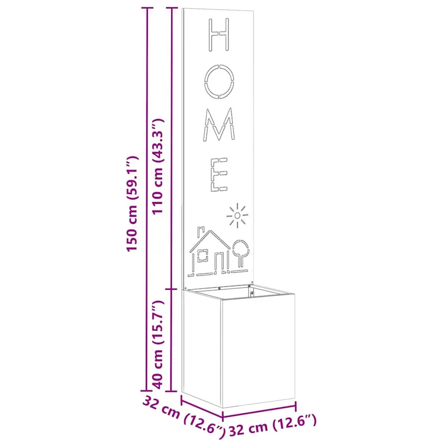 Écran de confidentialité de jardin Anthracite 32 x 32 x 150 cm - 11