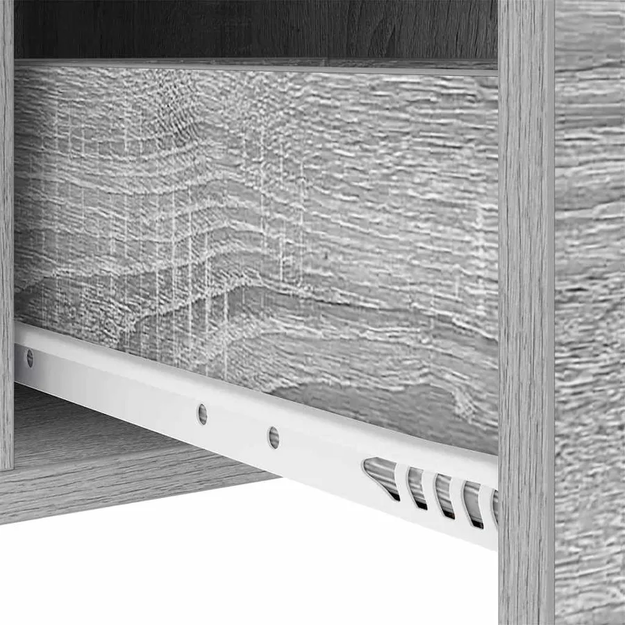 Cabinet de chevet Gris Sonoma 30 x 48 x 61 cm Bois d'ingénierie - 8