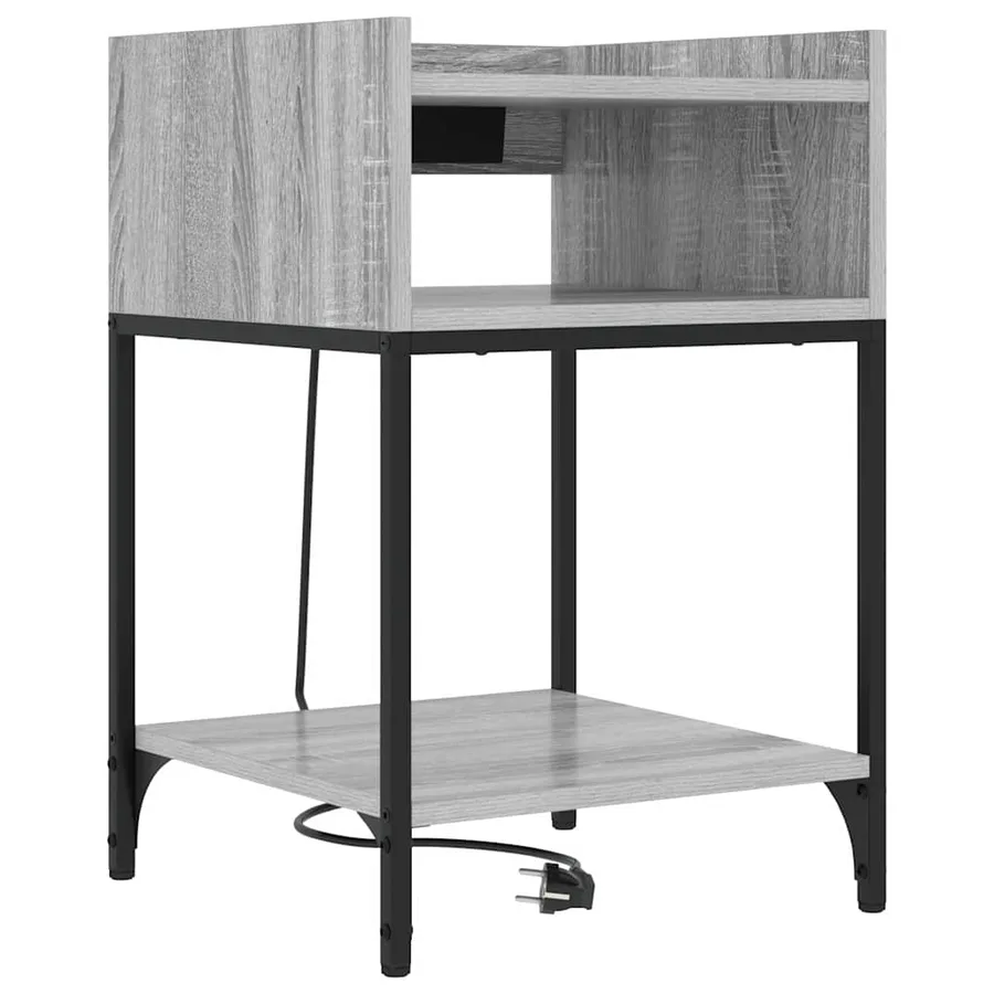 Cabinet de chevet 2 pcs Gris Sonoma 40 x 40 x 61 cm - 5