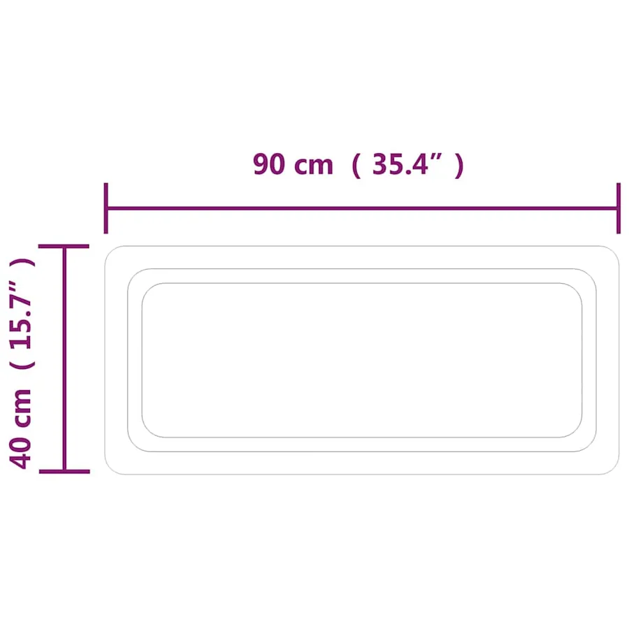Miroir de salle de bain à LED 90x40 cm - 5