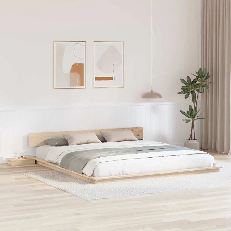 Cadre de lit Marron 180 x 200 cm bois