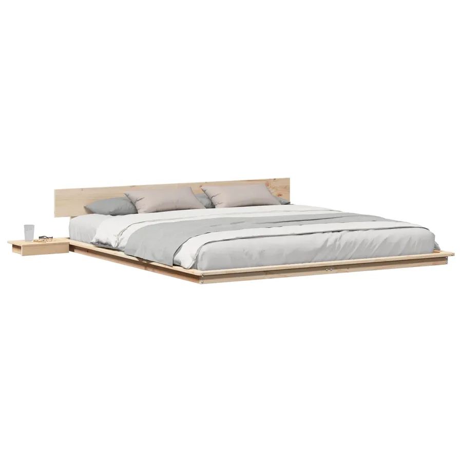 Cadre de lit Marron 180 x 200 cm bois - 2