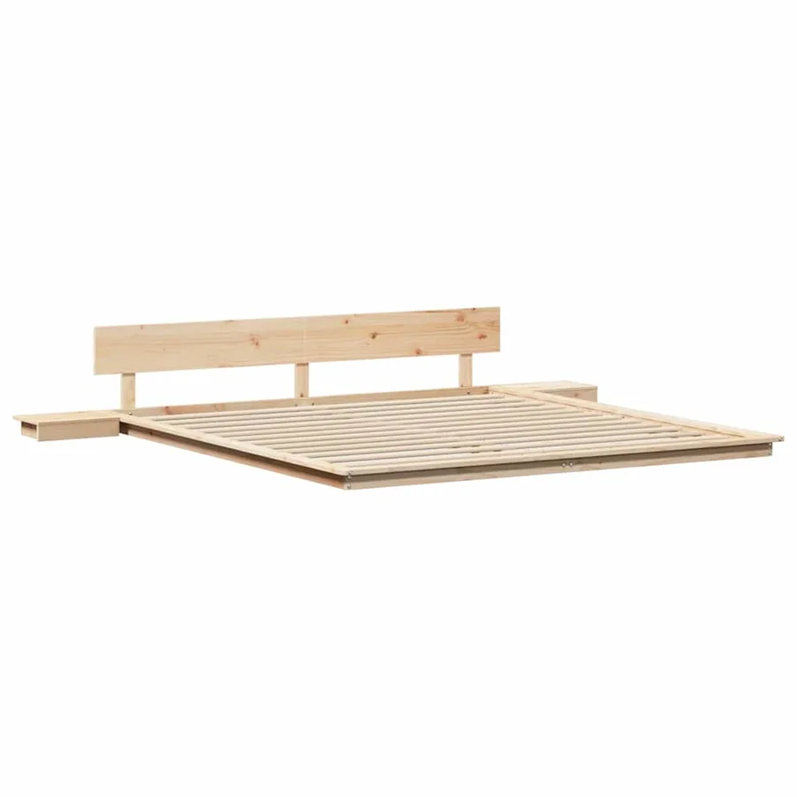 Cadre de lit Marron 180 x 200 cm bois - 4