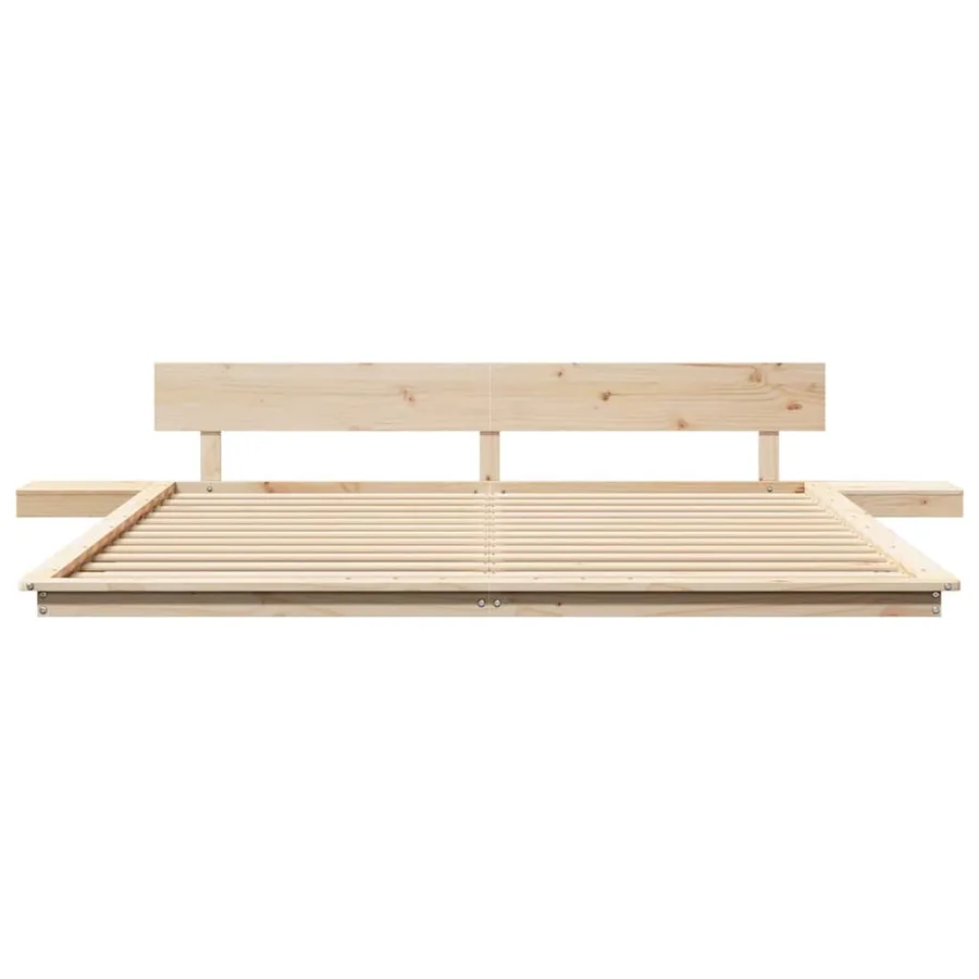 Cadre de lit Marron 180 x 200 cm bois - 5