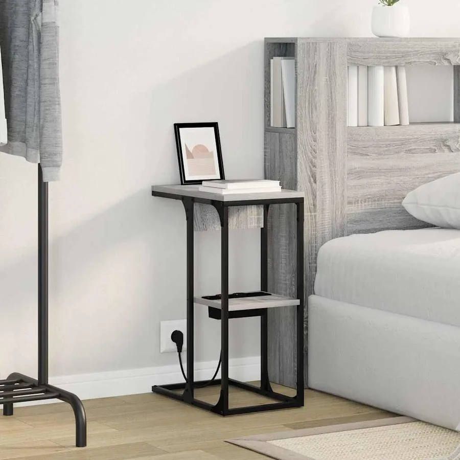 Cabinet de chevet Gris Sonoma 41,5 x 26 x 60,5 cm - 4