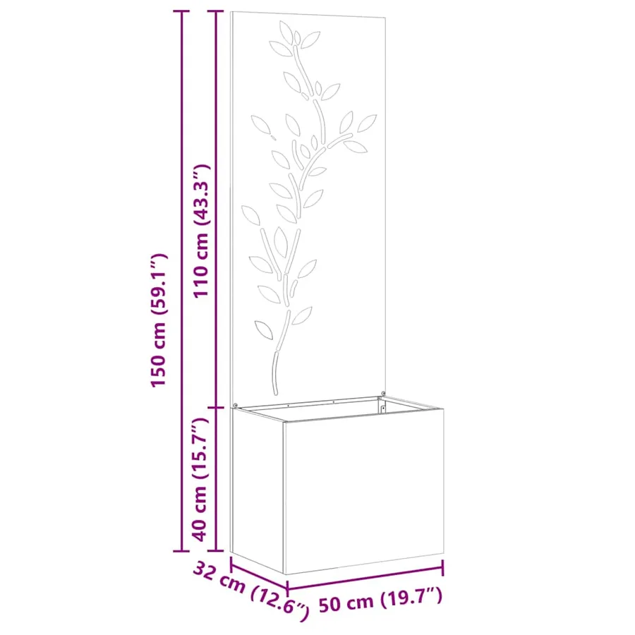 Écran de confidentialité de jardin Argenté 50 x 32 x 150 cm - 12