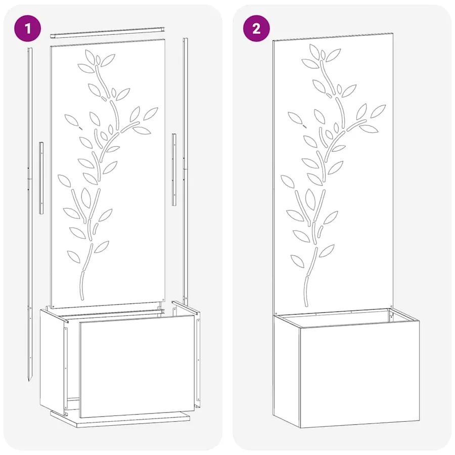 Écran de confidentialité de jardin Argenté 50 x 32 x 150 cm - 8