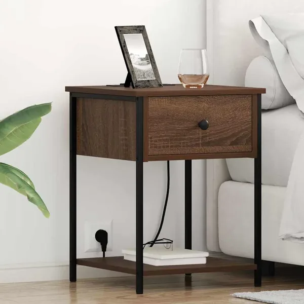Cabinet de chevet Chêne brun 42 x 41 x 56 cm Bois d'ingénierie