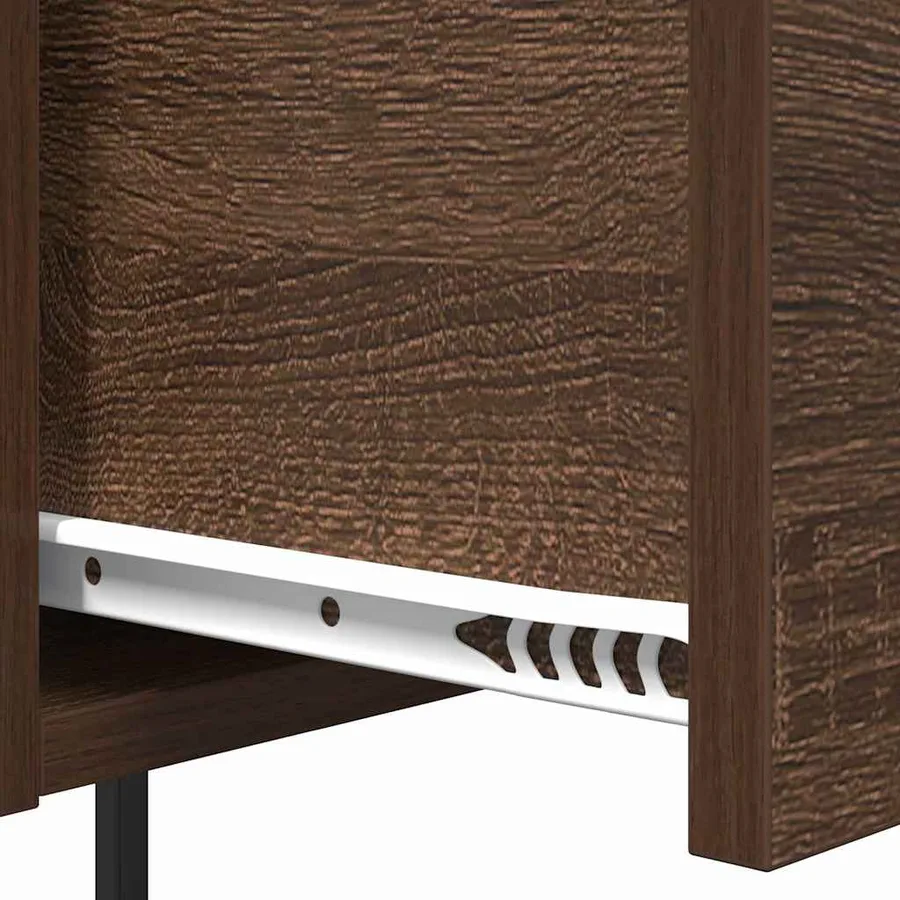 Cabinet de chevet Chêne brun 42 x 41 x 56 cm Bois d'ingénierie - 8