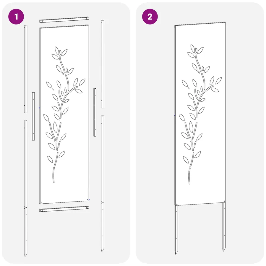 Écran de confidentialité de jardin Floral Argenté 32 x 140 cm - 8