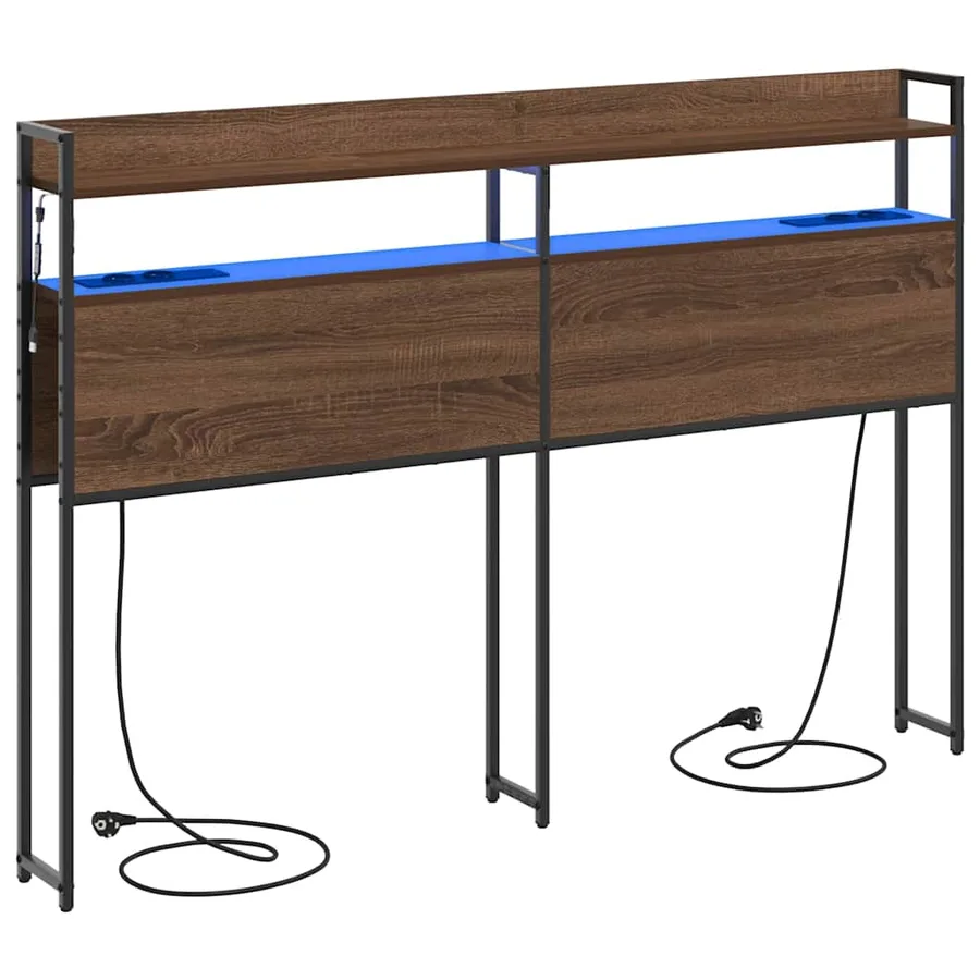 Tête de lit de rangement Chêne marron Bois d'ingénierie - 2