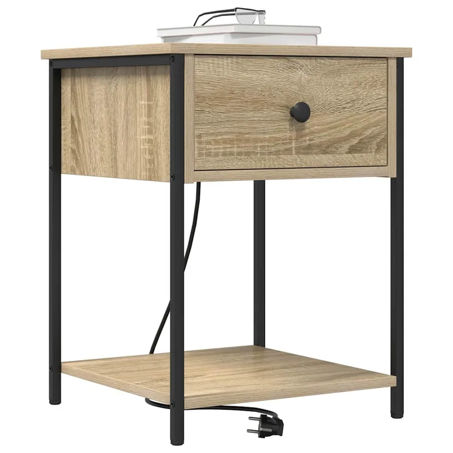 Cabinet de chevet 2 pcs Chêne Sonoma 42 x 41 x 56 cm - 3