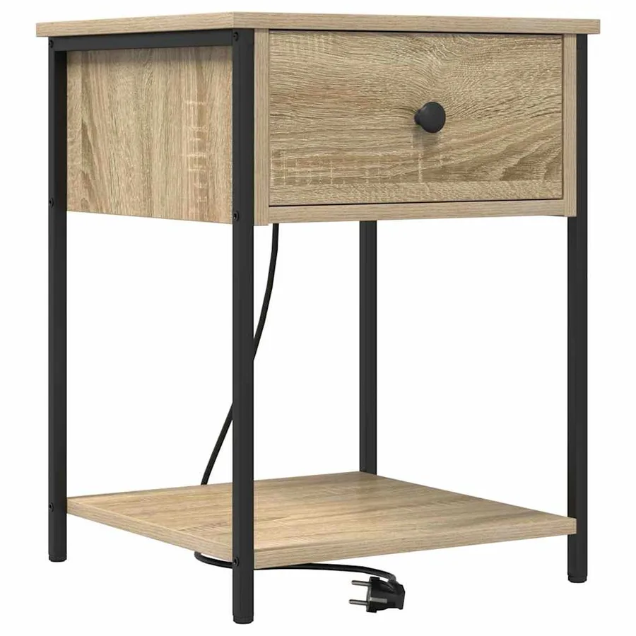 Cabinet de chevet 2 pcs Chêne Sonoma 42 x 41 x 56 cm - 5